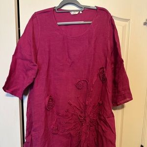 Cheyenne appliqué gauze dress